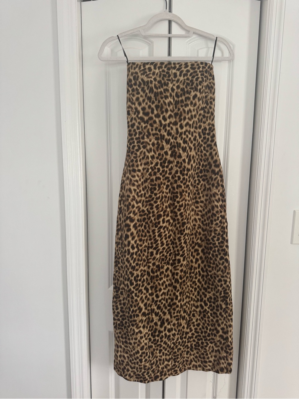 Zara Strapless Leopard Print Dress